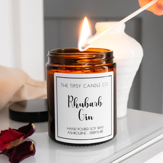 Rhubarb Gin candle